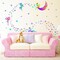 Colorful Fairy Wall Stickers Cute Heart Wall Stickers Butterfly Star Wall Stickers Girly Wall Decals Peel and Stick Pink Purple Fairy Wall Decals for Girls Bedroom Nursery Decor